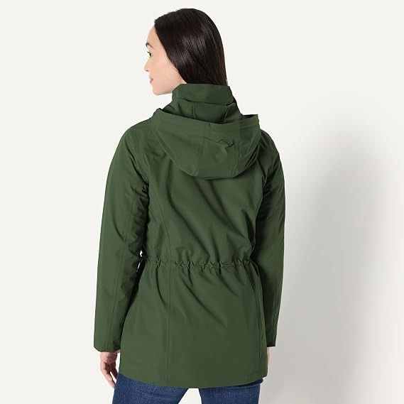 Green Hooded Rain Jacket image 4